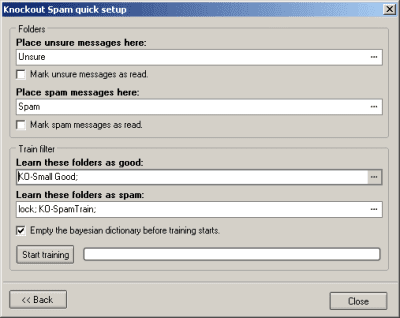 Скриншот приложения Knockout Spam for Outlook 2000/2002/2003 - №5