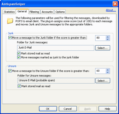Скриншот приложения AntispamSniper для Outlook - №2