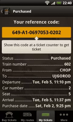 Скриншот приложения Билет Кафе - жд билеты - №8