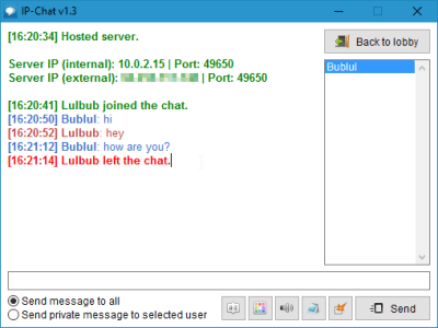 Скриншот приложения IP-Chat - №1