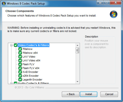 Скриншот приложения Windows 8 Codecs Pack - №2