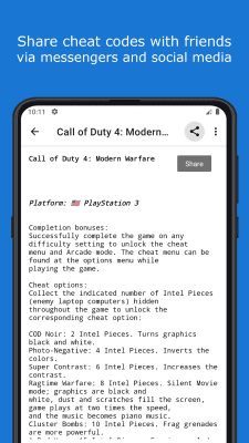 Скриншот приложения Oiynsoft Cheats - №5