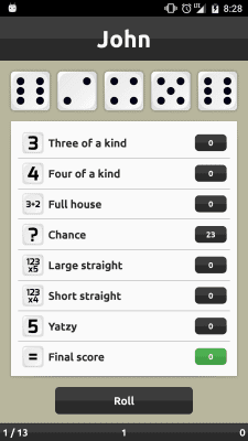 Скриншот приложения Yatzy - №3