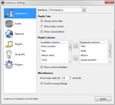 Скриншот приложения Audacious - №4