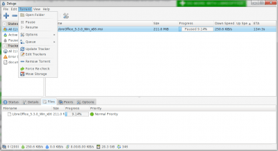 Скриншот приложения Deluge - №3