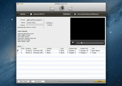Скриншот приложения DVDRemaster Pro - №2