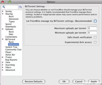 Скриншот приложения FrostWire для Linux - №3
