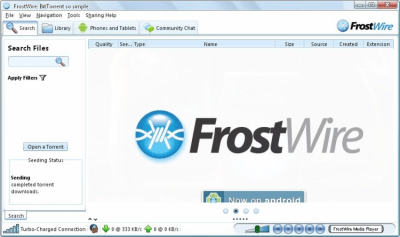 Скриншот приложения FrostWire для Windows - №1