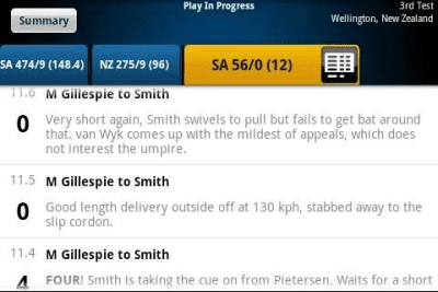 Скриншот приложения Yahoo! Cricket - №7