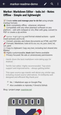 Скриншот приложения Markor: Markdown Editor - №4