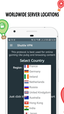 Скриншот приложения Shuttle VPN - №1