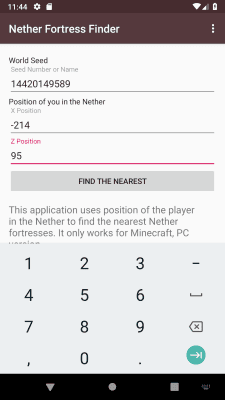 Скриншот приложения Fortress Finder for Minecraft - №2