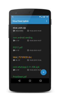 Скриншот приложения VirusTotal Uplink - №1