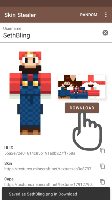 Скриншот приложения Skin Stealer for Minecraft - №3