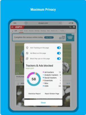 Скриншот приложения Ghostery Dawn Privacy Browser - №4