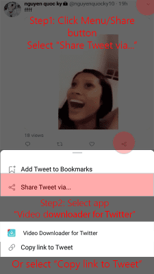 Скриншот приложения Video Downloader for Twitter - №1