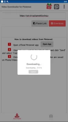 Скриншот приложения Video Downloader for Pinterest - №5