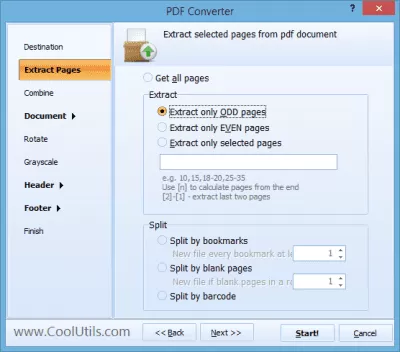 Скриншот приложения CoolUtils PDF Splitter - №1