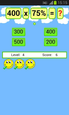 Скриншот приложения Math Percent Game - №1