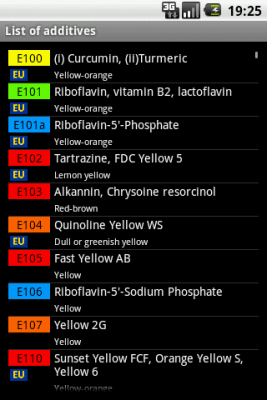 Скриншот приложения E-inspect Food additives - №2