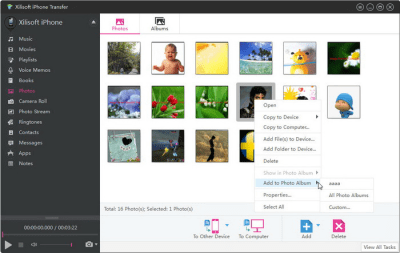 Скриншот приложения Xilisoft iPhone Transfer - №4
