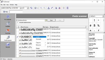 Скриншот приложения Fontonizer - №3