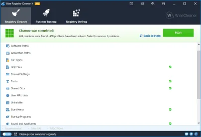 Скриншот приложения Wise Registry Cleaner - №3