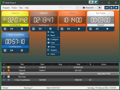 Скриншот приложения Multi Timer - №1