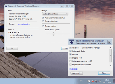 Скриншот приложения Topmost Windows Manager - №2