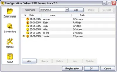 Скриншот приложения Golden FTP server - №2