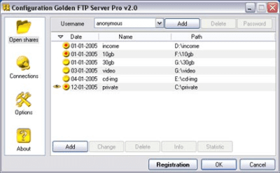 Скриншот приложения Golden FTP server - №4