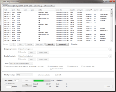 Скриншот приложения Web Proxy Checker - №1