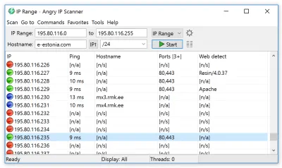 Скриншот приложения Angry IP Scanner - №1