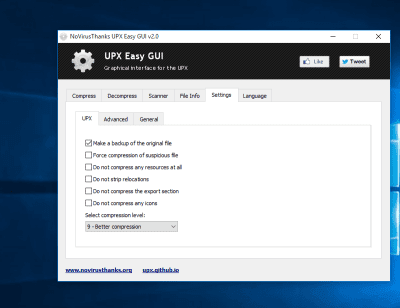 Скриншот приложения UPX Easy GUI - №3
