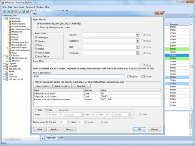 Скриншот приложения Event Log Explorer - №5