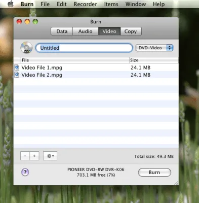 Скриншот приложения Burn for Mac - №3