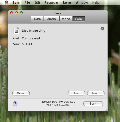 Скриншот приложения Burn for Mac - №4