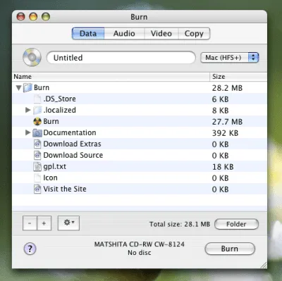 Скриншот приложения Burn for Mac - №5
