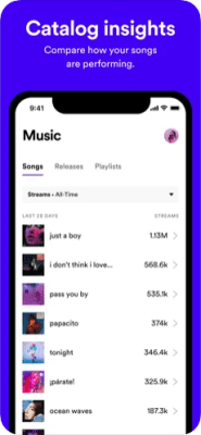 Скриншот приложения Spotify for Artists - №5