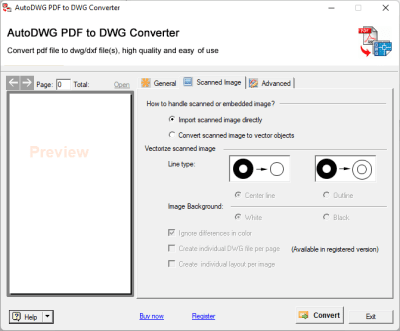 Скриншот приложения PDF to DXF Converter 2012 - №2
