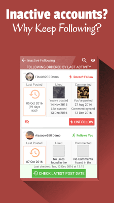 Скриншот приложения Follower Stats for Instagram - №7