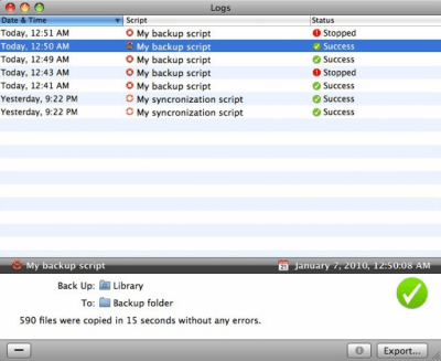 Скриншот приложения Personal Backup X6 - №6