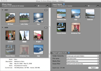 Скриншот приложения iPhoto to Disk - №1