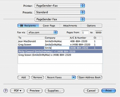 Скриншот приложения PageSender Fax Center - №2