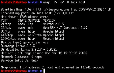 Скриншот приложения nmap для Linux - №1