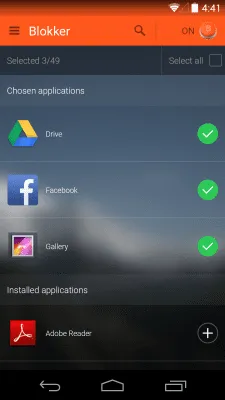 Скриншот приложения Блокировка приложений. Blokker - №1