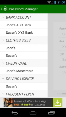 Скриншот приложения Password Manager Lite - №4