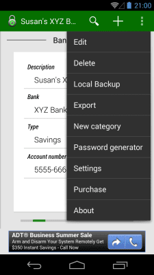 Скриншот приложения Password Manager Lite - №5