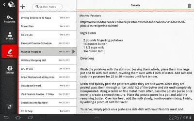 Скриншот приложения Password Manager for Tablet (Depreciated) - №2