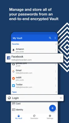Скриншот приложения Bitwarden - №1